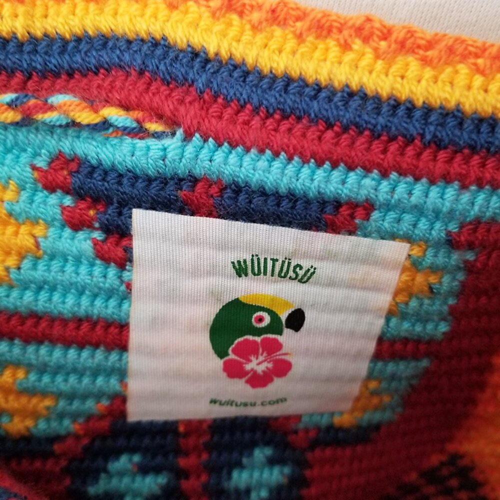 Wuitusu Large Handmade Crochet Wayuu Mochila Tribe‎ Crossbody Bucket Bag $110 - Picture 6 of 16